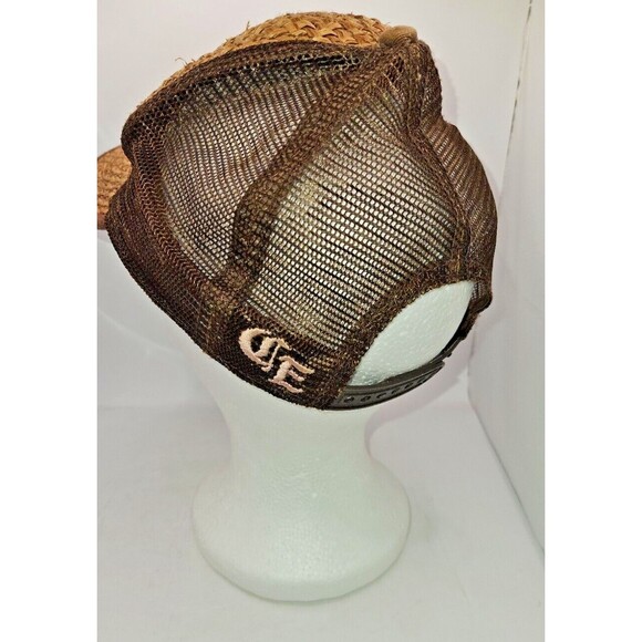 Corona Mexico Ball Cap Wicker Straw Front and Bill Adj Strap Back Net Material - Picture 4 of 9